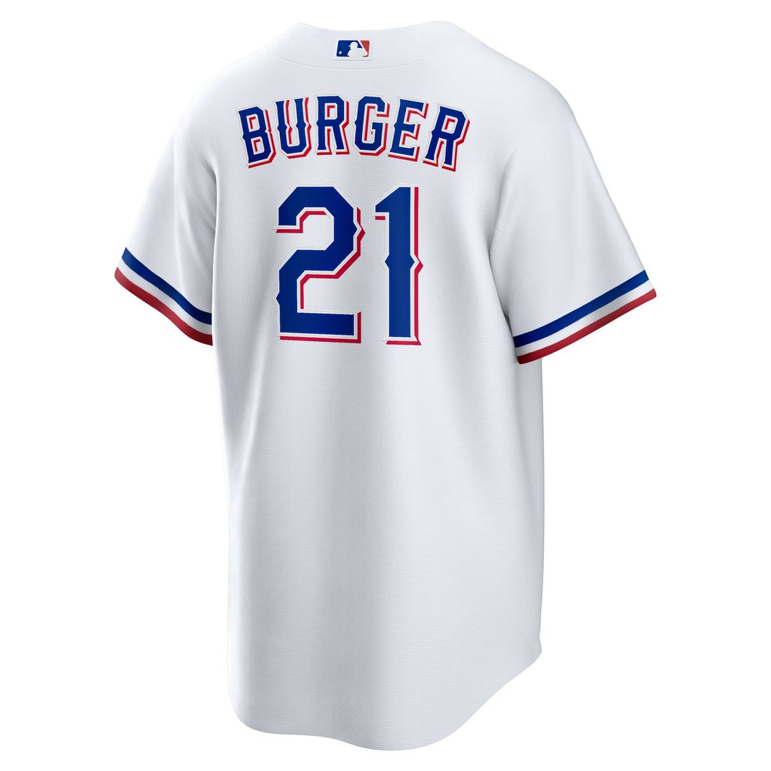 Jake Burger Texas Rangers Home Replica Jersey - White