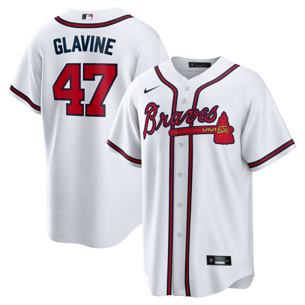 Tom Glavine Atlanta Braves Home Retired Player Replica Jersey - White