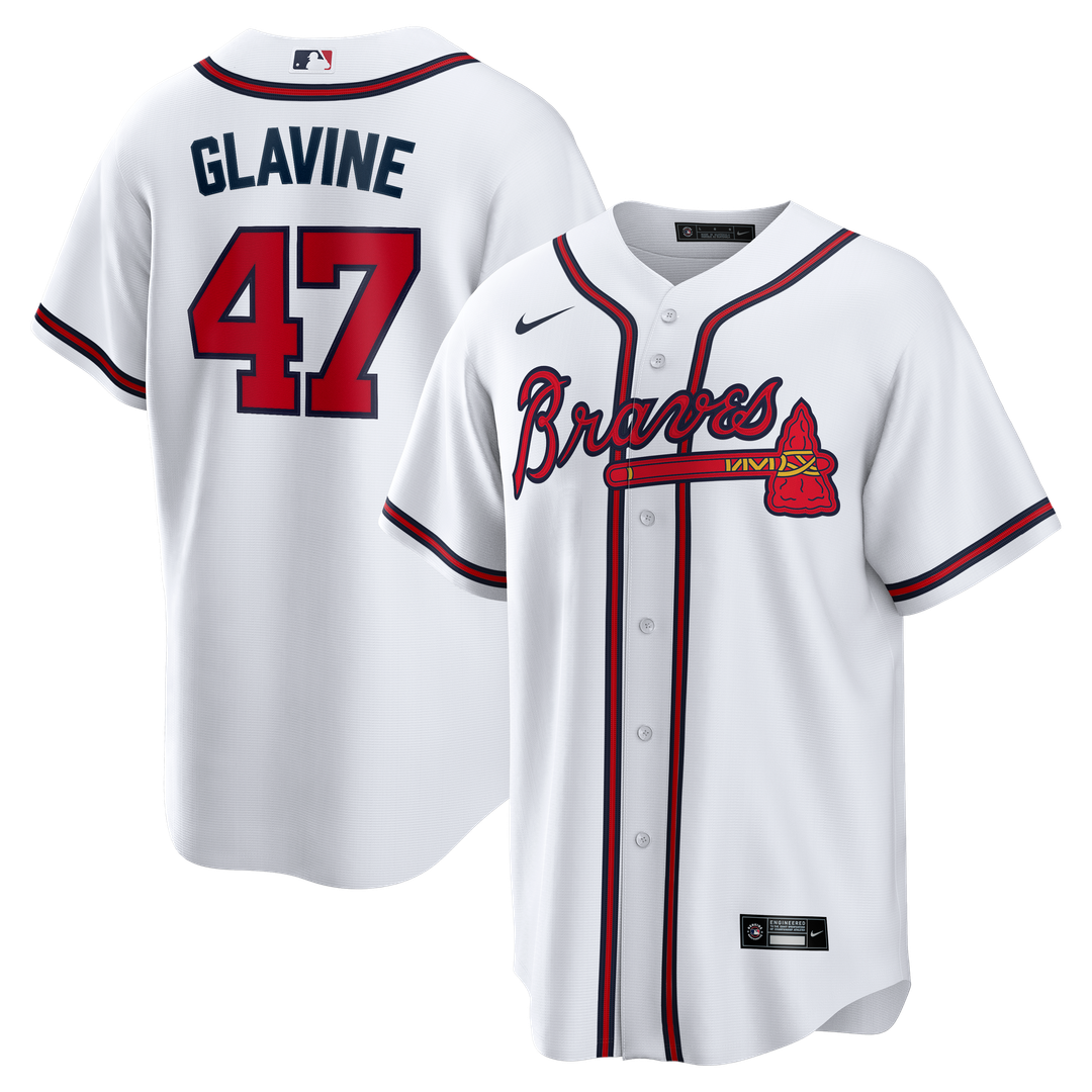 Tom Glavine Atlanta Braves Home Retired Player Replica Jersey - White