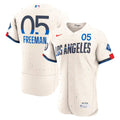 Freddie Freeman Los Angeles Dodgers City Connect Authentic Sponsor Patch Jersey - Cream