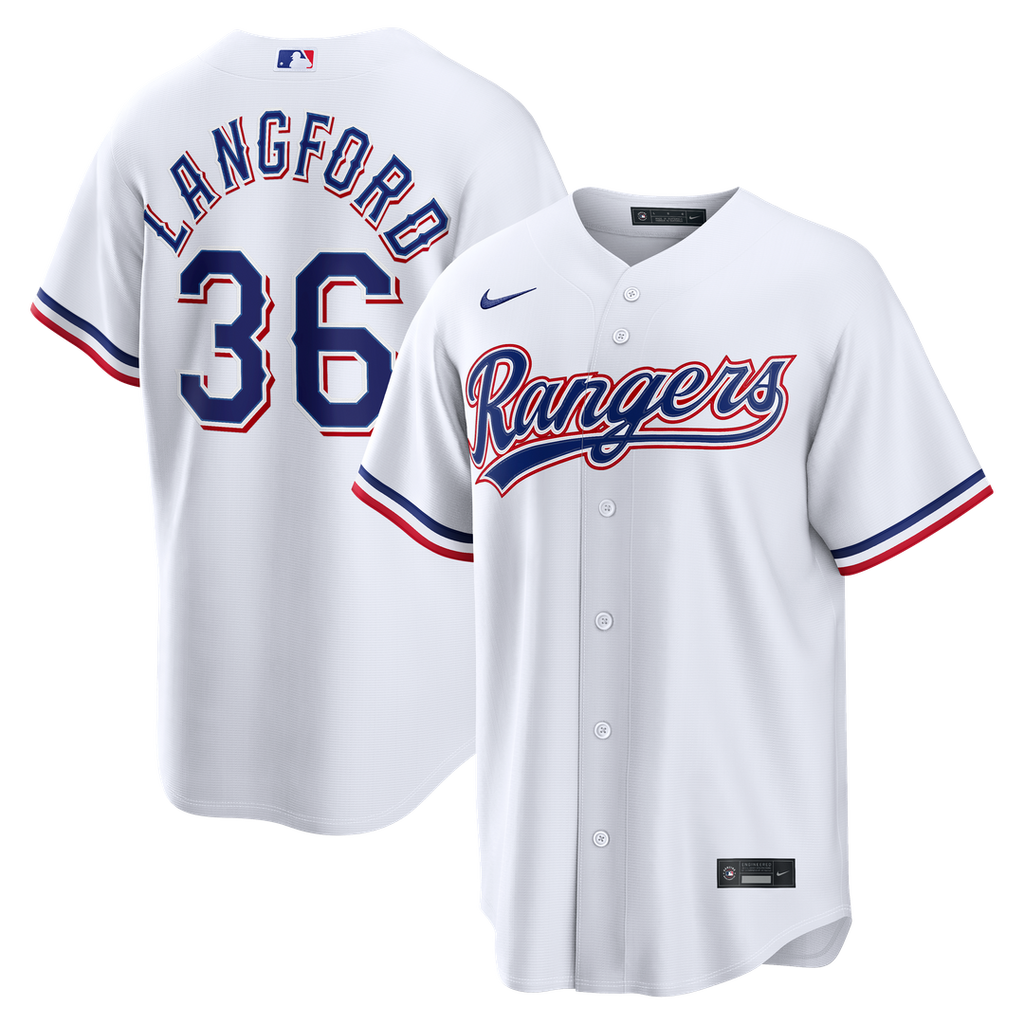 Wyatt Langford Texas Rangers Home Replica Jersey - White