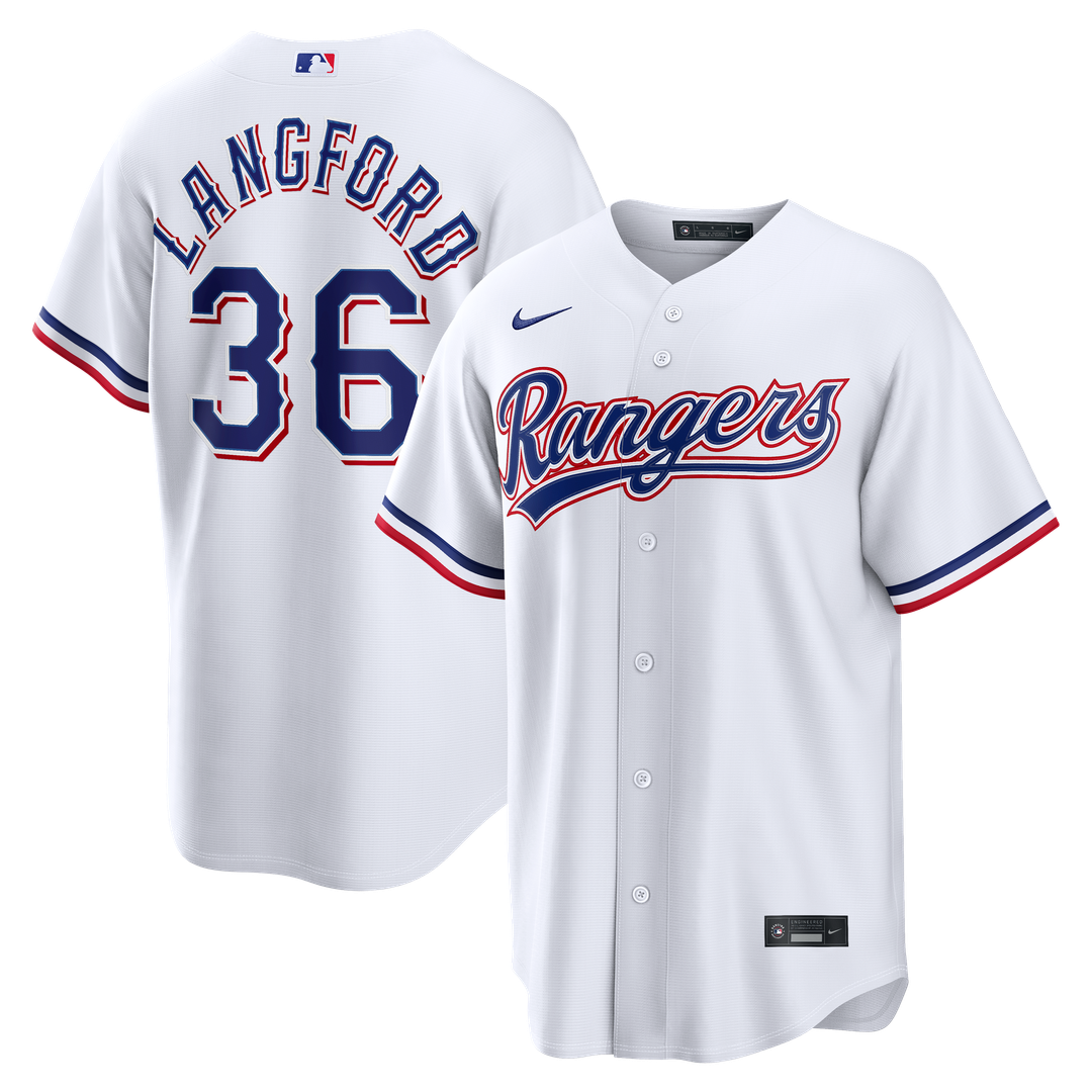Wyatt Langford Texas Rangers Home Replica Jersey - White
