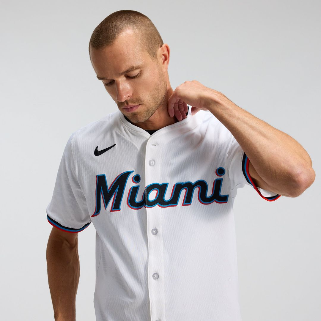 Miami Marlins Home Elite Jersey - White