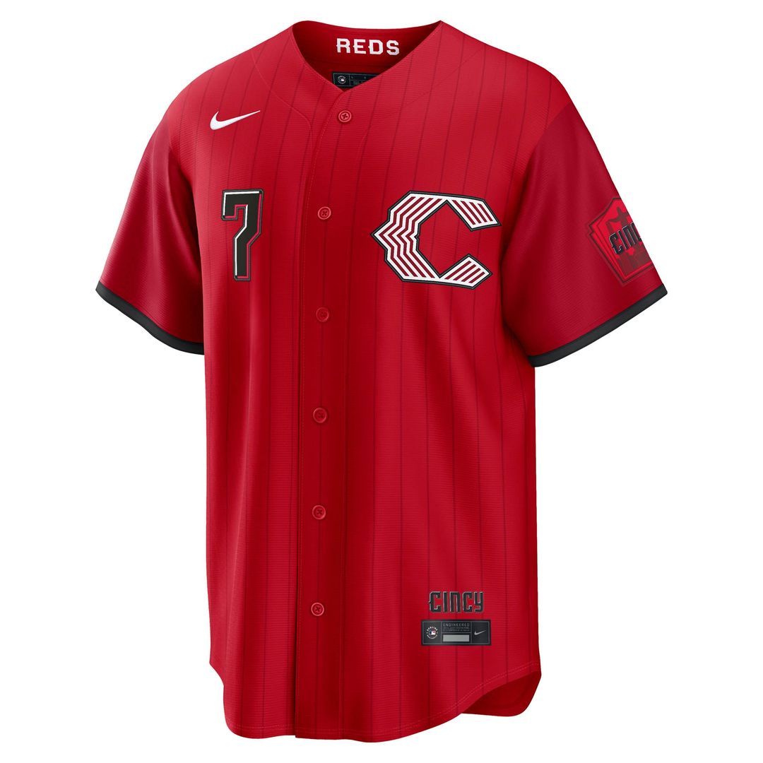 Spencer Steer Cincinnati Reds 2026 City Connect Stadium Jersey - Red