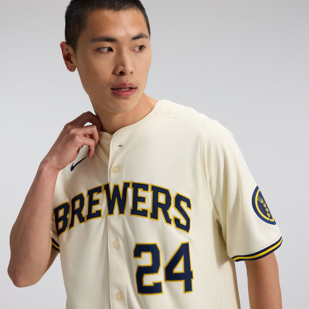 William Contreras Milwaukee Brewers Home Limited Player Jersey - Cream
