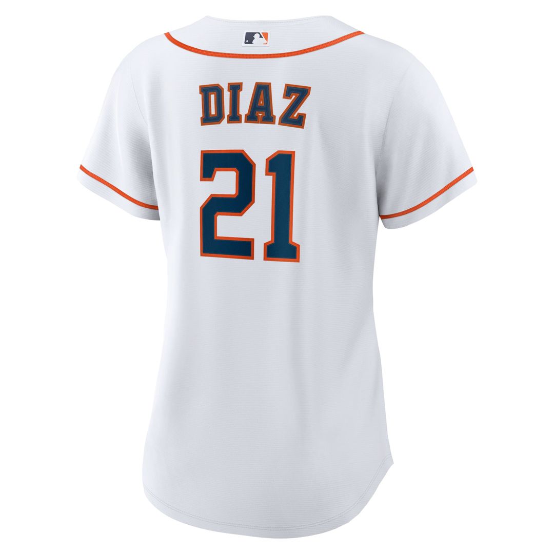 Yainer Diaz Houston Astros Women's Home Replica Jersey - White