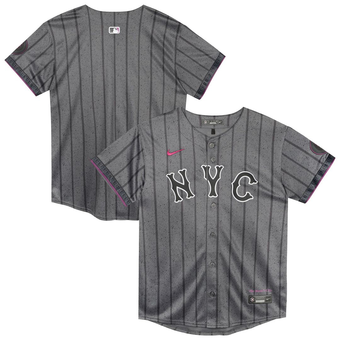 New York Mets Preschool City Connect Jersey - Gray