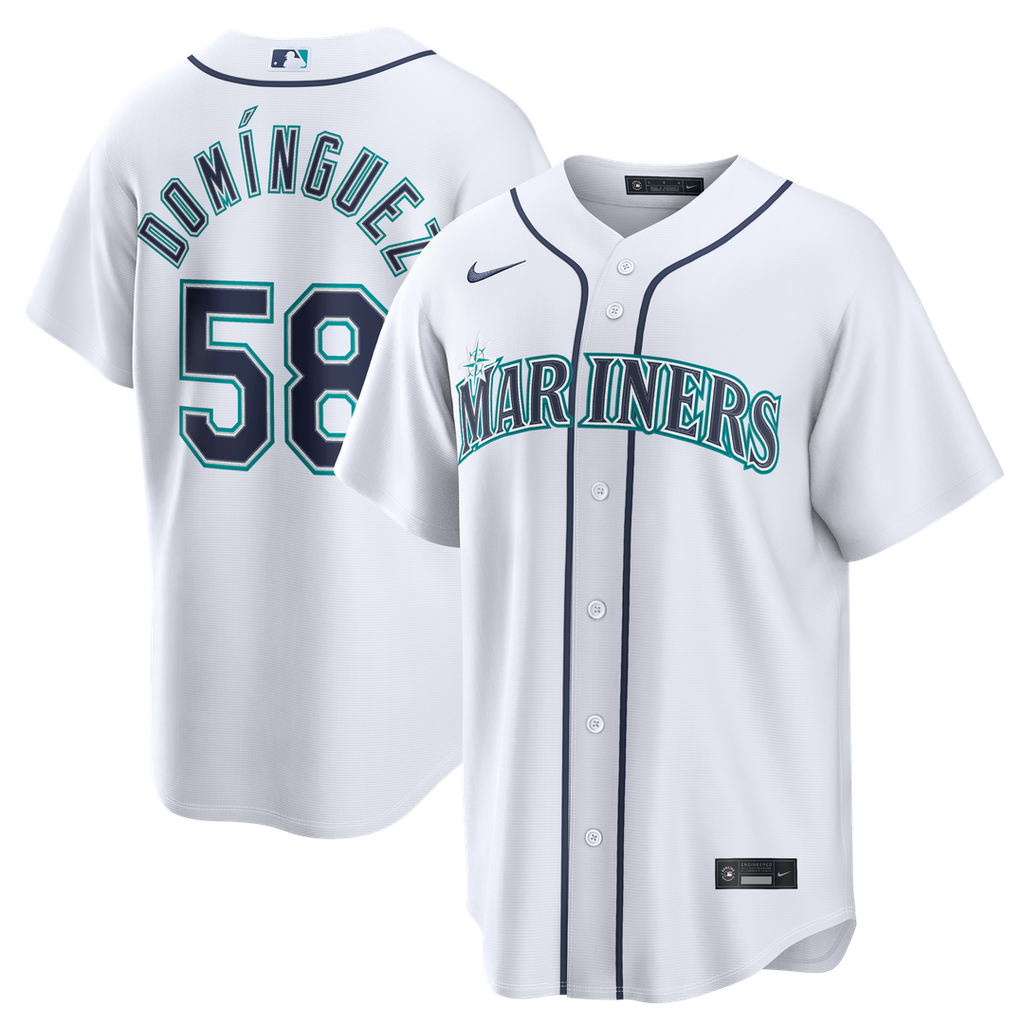 Seranthony Domínguez Seattle Mariners Home Replica Jersey - White