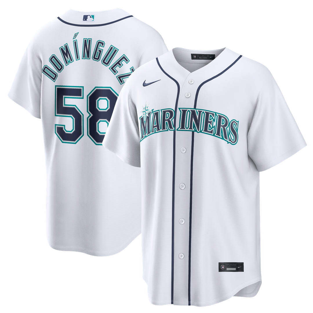 Seranthony Domínguez Seattle Mariners Home Replica Jersey - White