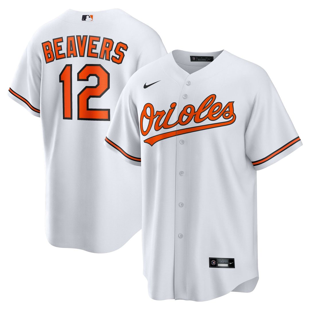 Dylan Beavers Baltimore Orioles Home Replica Jersey - White