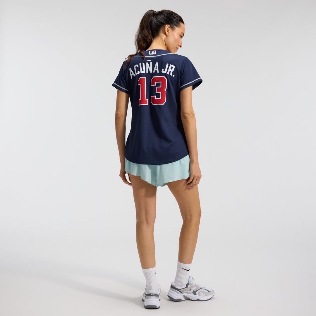 Ronald Acuña Jr. Atlanta Braves Women's Alternate Replica Player Jersey - Navy