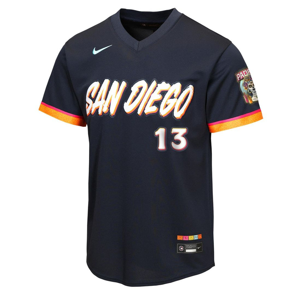 Manny Machado San Diego Padres Youth 2026 City Connect Stadium Jersey - Obsidian