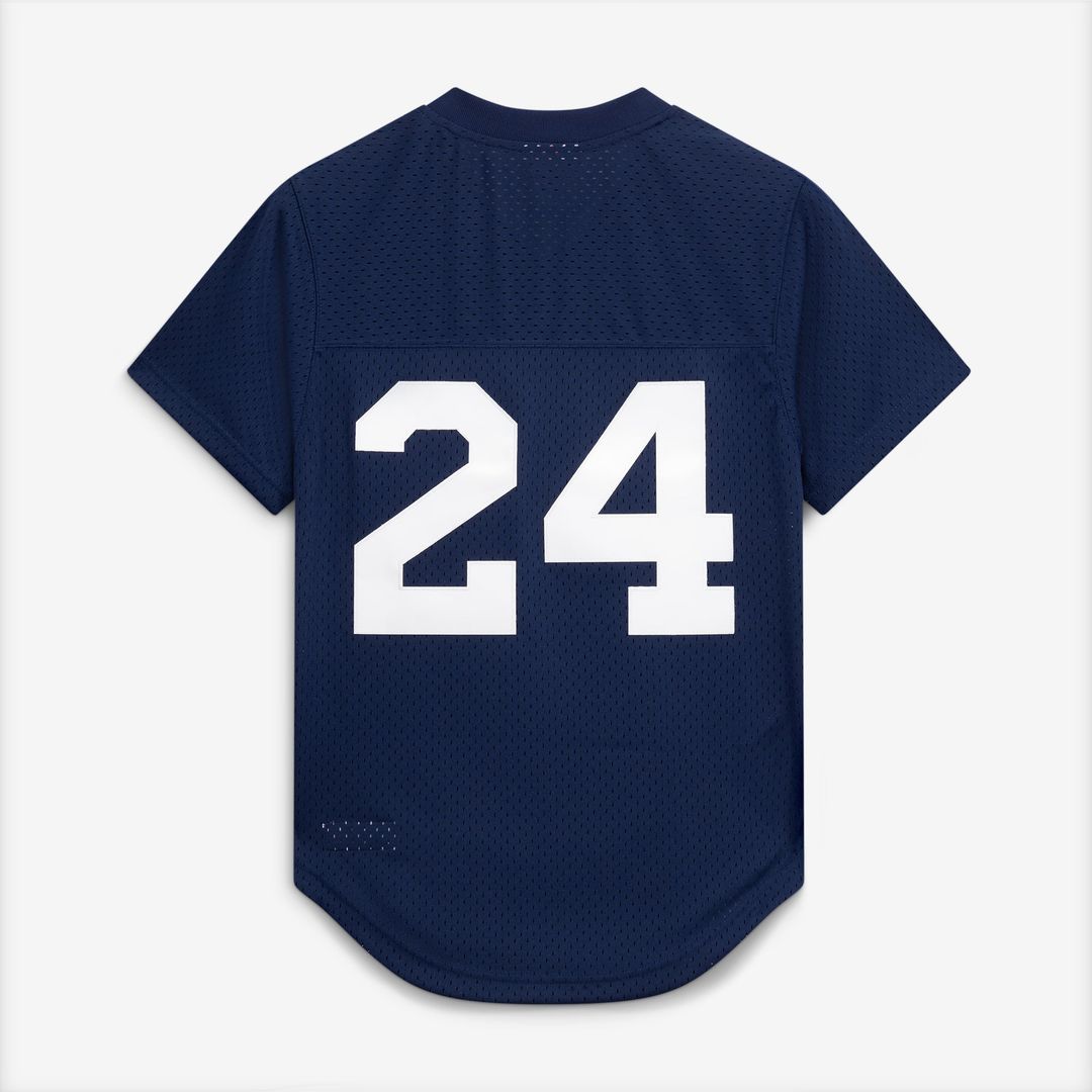Rickey Henderson New York Yankees Cooperstown Collection Mesh Batting Practice Button - Up Jersey - Navy