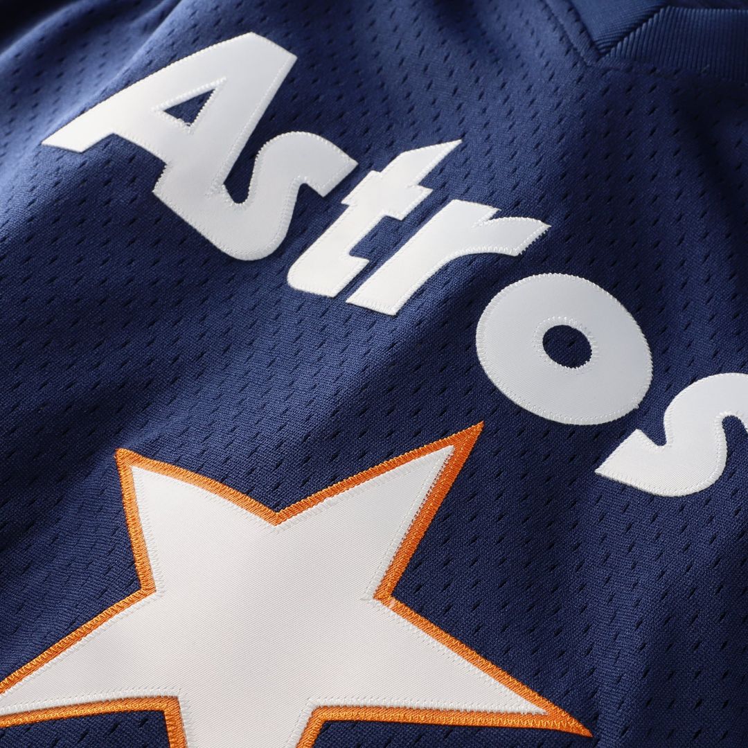 Nolan Ryan Houston Astros Cooperstown Collection Big & Tall Mesh Batting Practice Jersey - Navy