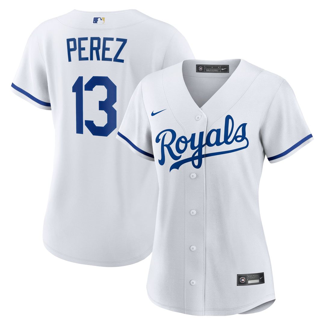 Salvador Perez Kansas City Royals Women's Home Replica Jersey - White
