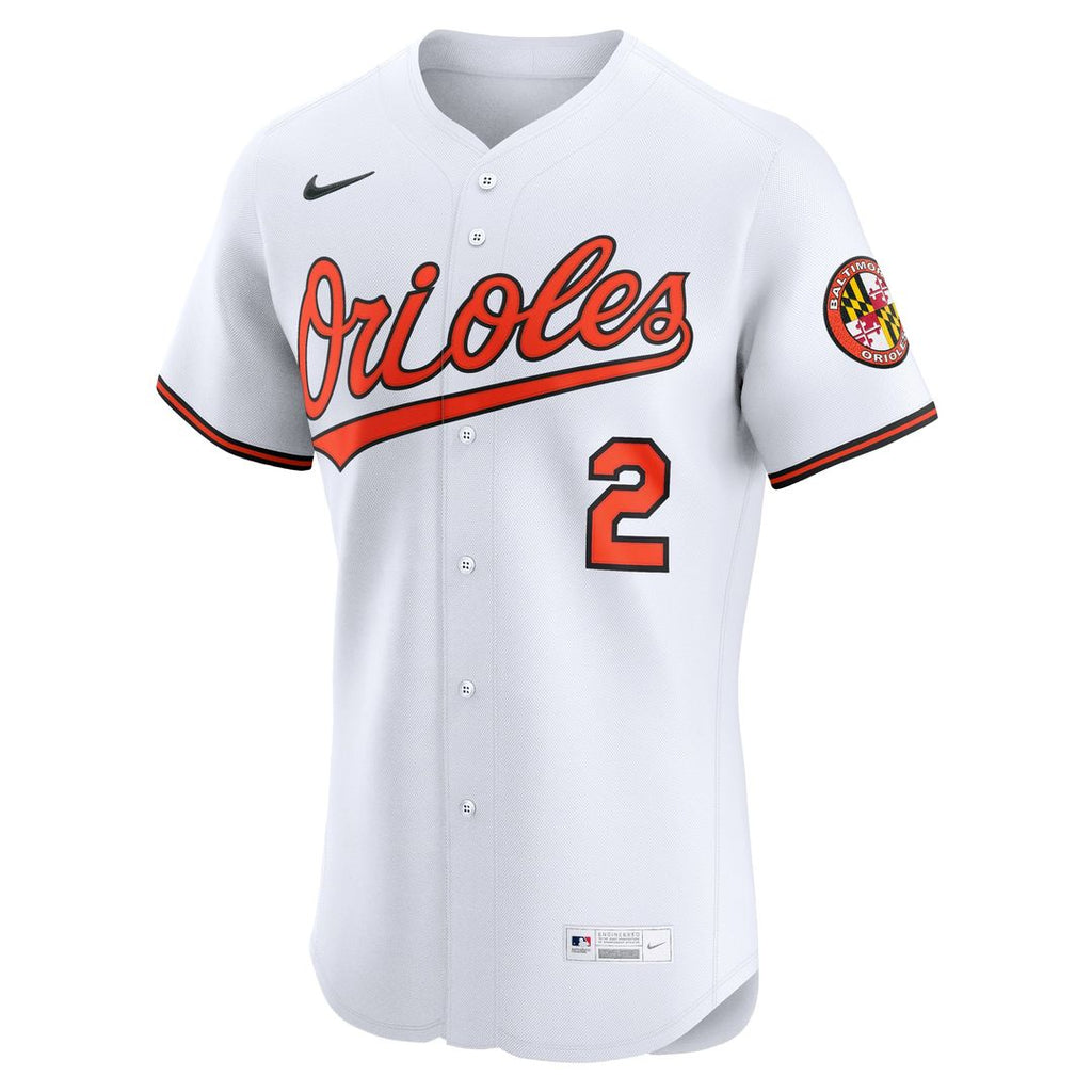 Gunnar Henderson Baltimore Orioles Home Elite Jersey - White