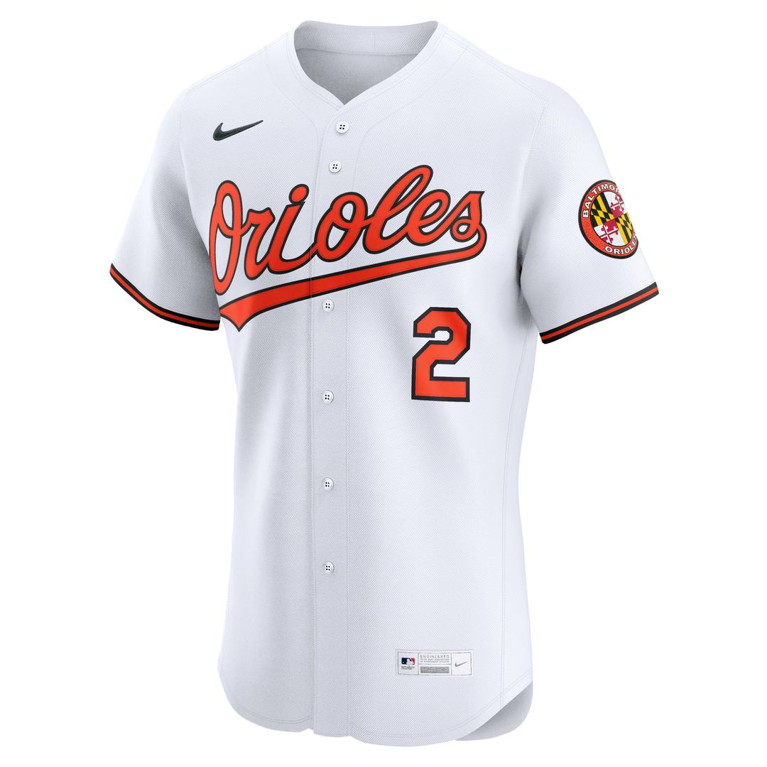 Gunnar Henderson Baltimore Orioles Home Elite Jersey - White