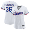 Wyatt Langford Texas Rangers Women's Home Replica Jersey - White