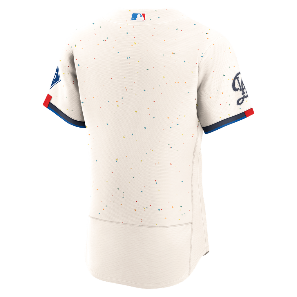 Los Angeles Dodgers City Connect Authentic Sponsor Patch Jersey - Cream