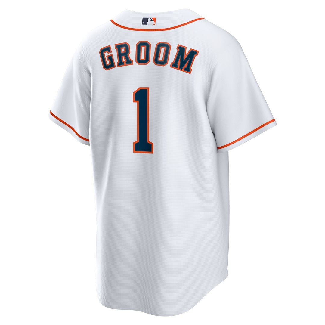 Houston Astros #1 Groom Home Replica Jersey - White