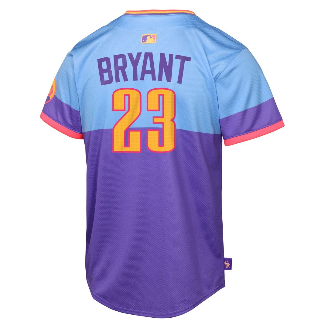 Kris Bryant Colorado Rockies Youth 2025 City Connect Limited Player Jersey - Purple/Light Blue