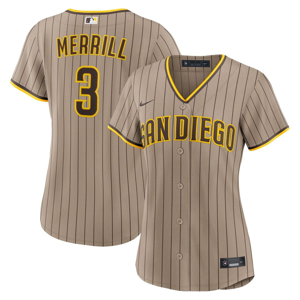 Jackson Merrill San Diego Padres Women's Replica Jersey - Sand