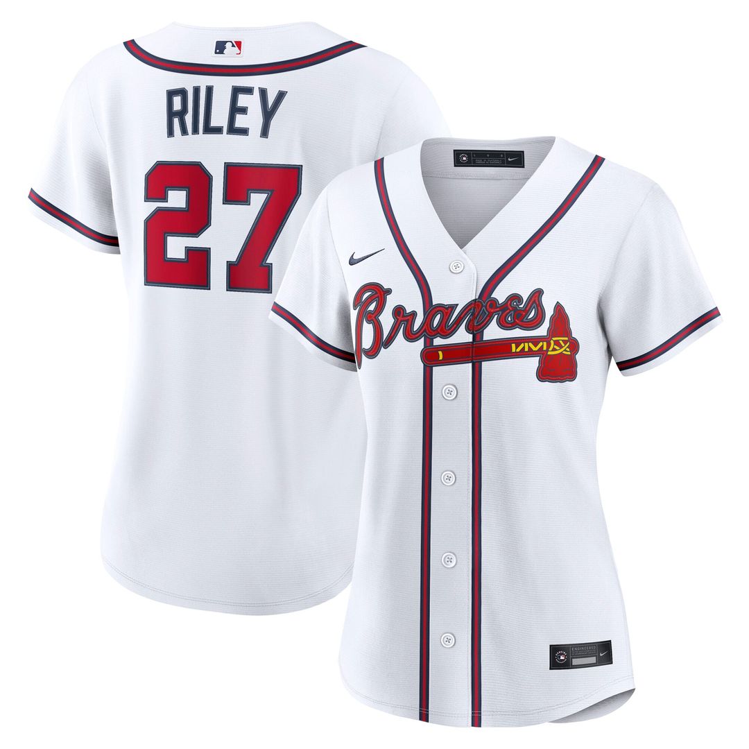 Austin Riley Atlanta Braves Women's Home Replica Jersey - White