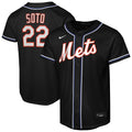 Juan Soto New York Mets Youth Fashion Replica Player Jersey - Black