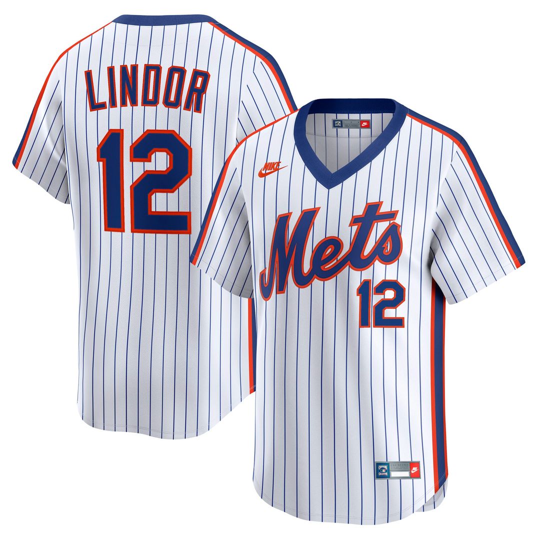 Francisco Lindor New York Mets Throwback Cooperstown Collection Limited Jersey - White