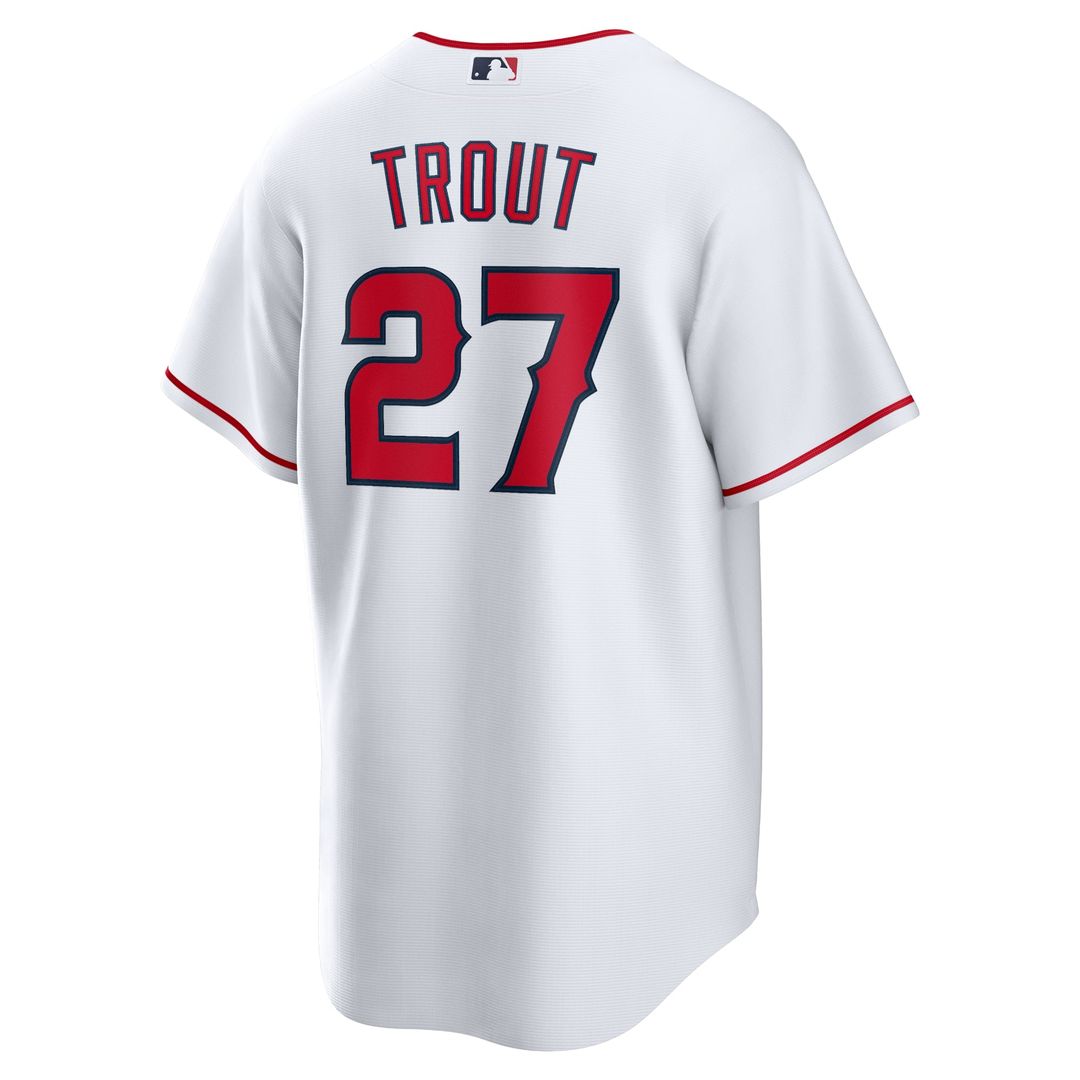 Mike Trout Los Angeles Angels Home Replica Player Name Jersey - White