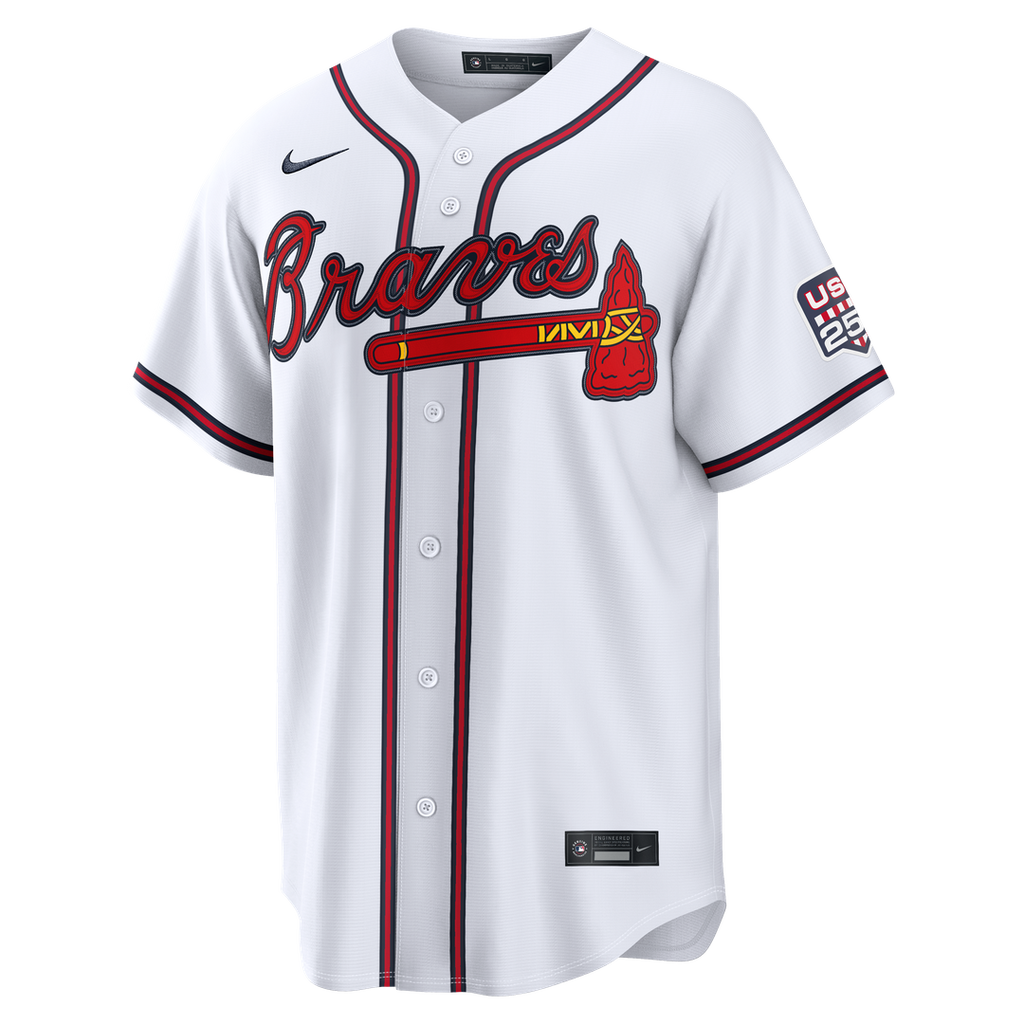 Fourth of July Atlanta Braves Drake Baldwin White USA 250 Stadium Jersey