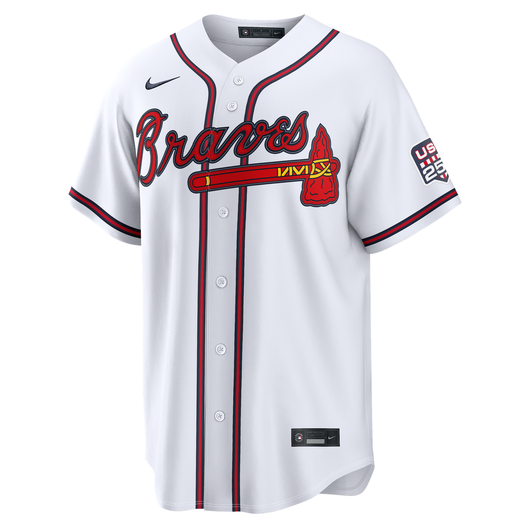 Fourth of July Atlanta Braves Drake Baldwin White USA 250 Stadium Jersey