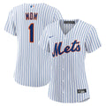 New York Mets Women's #1 Mom Home Replica Jersey - White