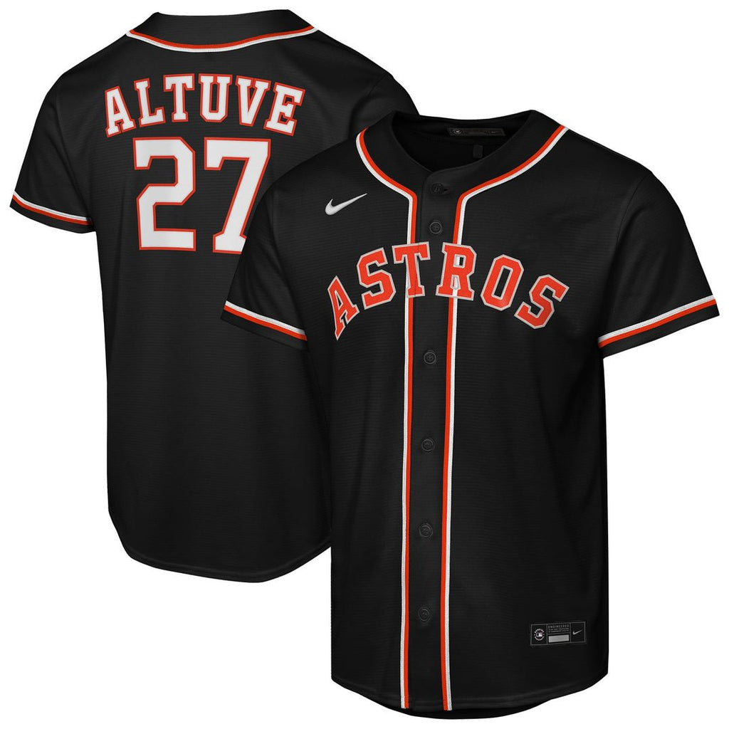 Jose Altuve Houston Astros Youth Fashion Replica Player Jersey - Black