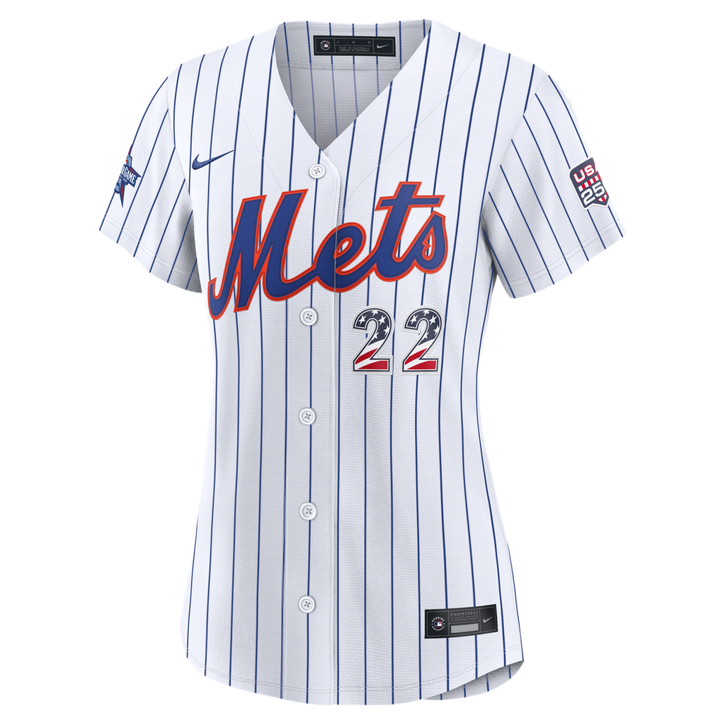 2026 All - Star Edition Stars & Stripes Women's New York Mets Juan Soto White Stadium Jersey