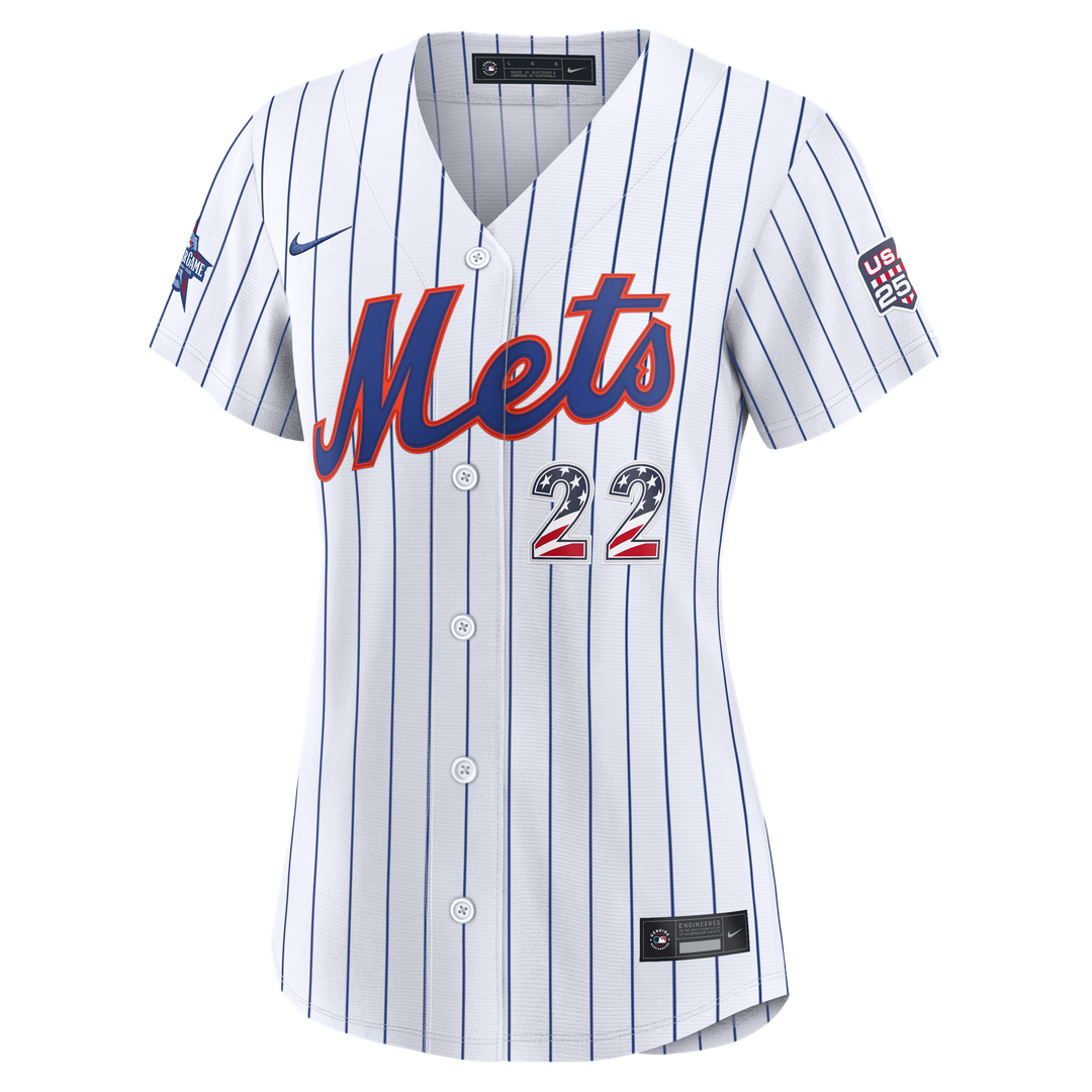 2026 All - Star Edition Stars & Stripes Women's New York Mets Juan Soto White Stadium Jersey