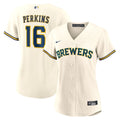 Blake Perkins Milwaukee Brewers Women's Home Replica Jersey - Cream