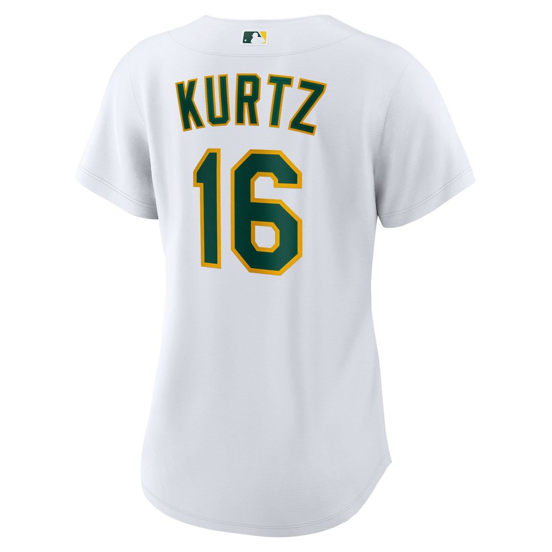 Nick Kurtz Athletics Women's Home Replica Player Jersey - White