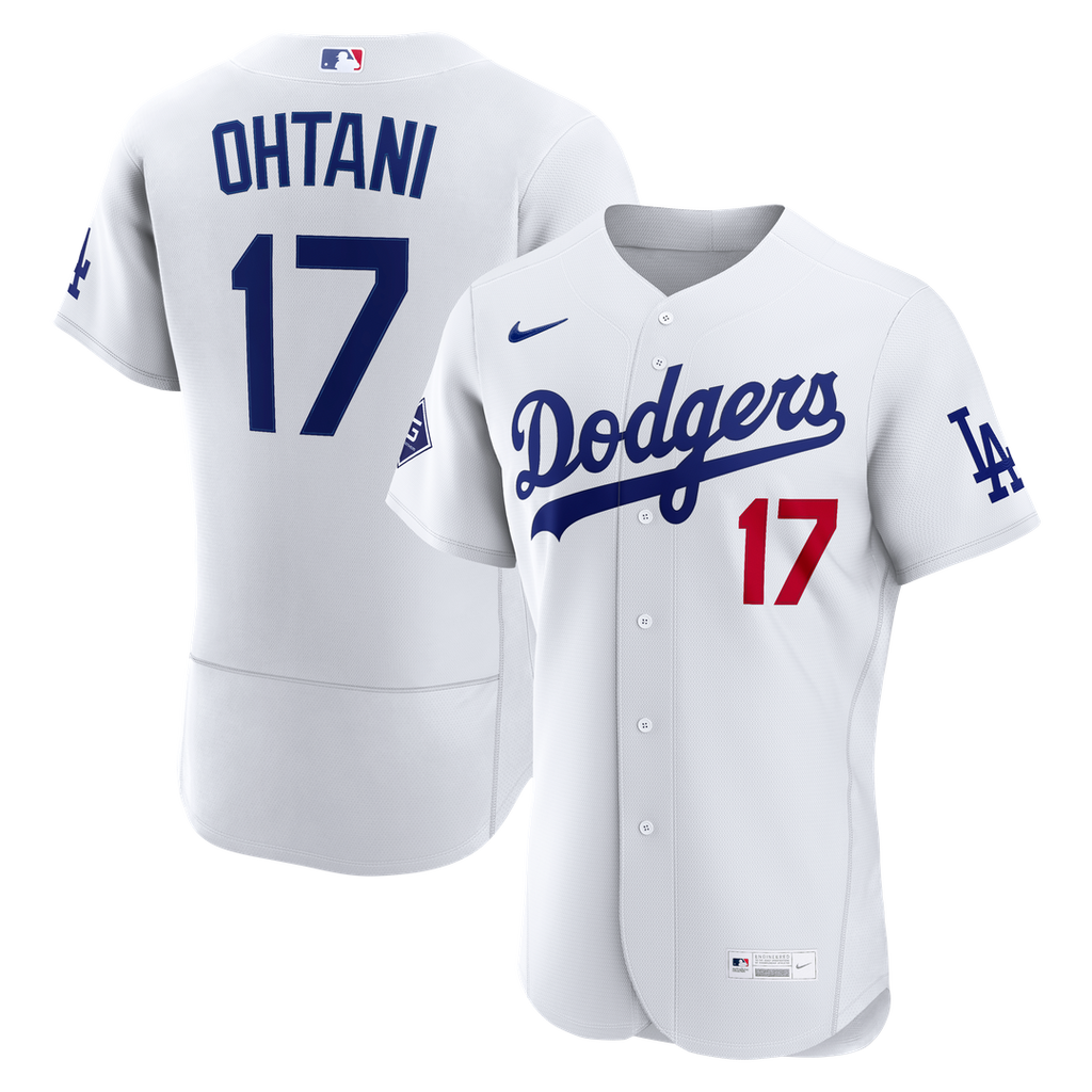 Shohei Ohtani Los Angeles Dodgers Home Authentic Sponsor Patch Jersey - White