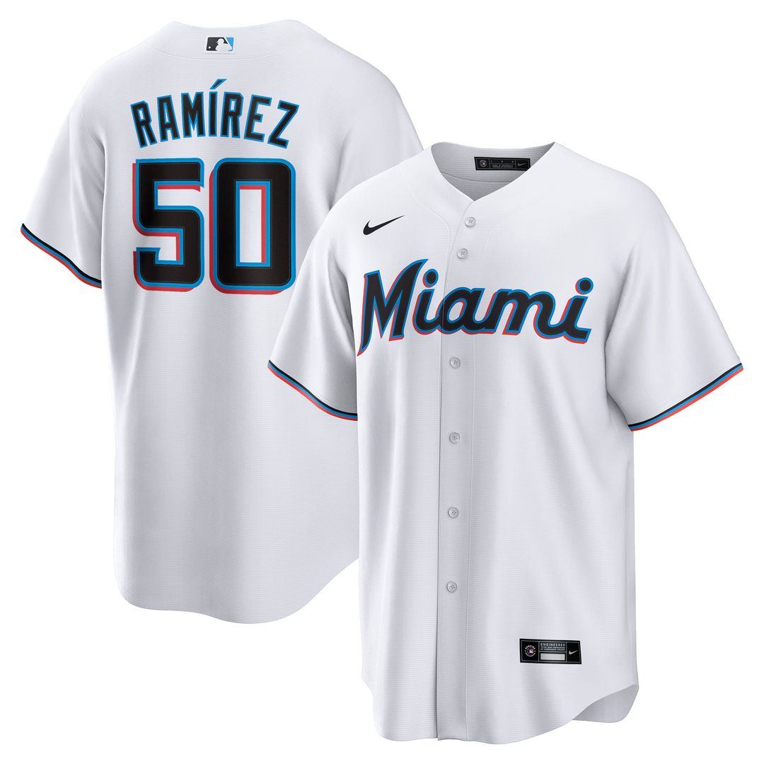 Agustín Ramírez Miami Marlins Home Replica Jersey - White