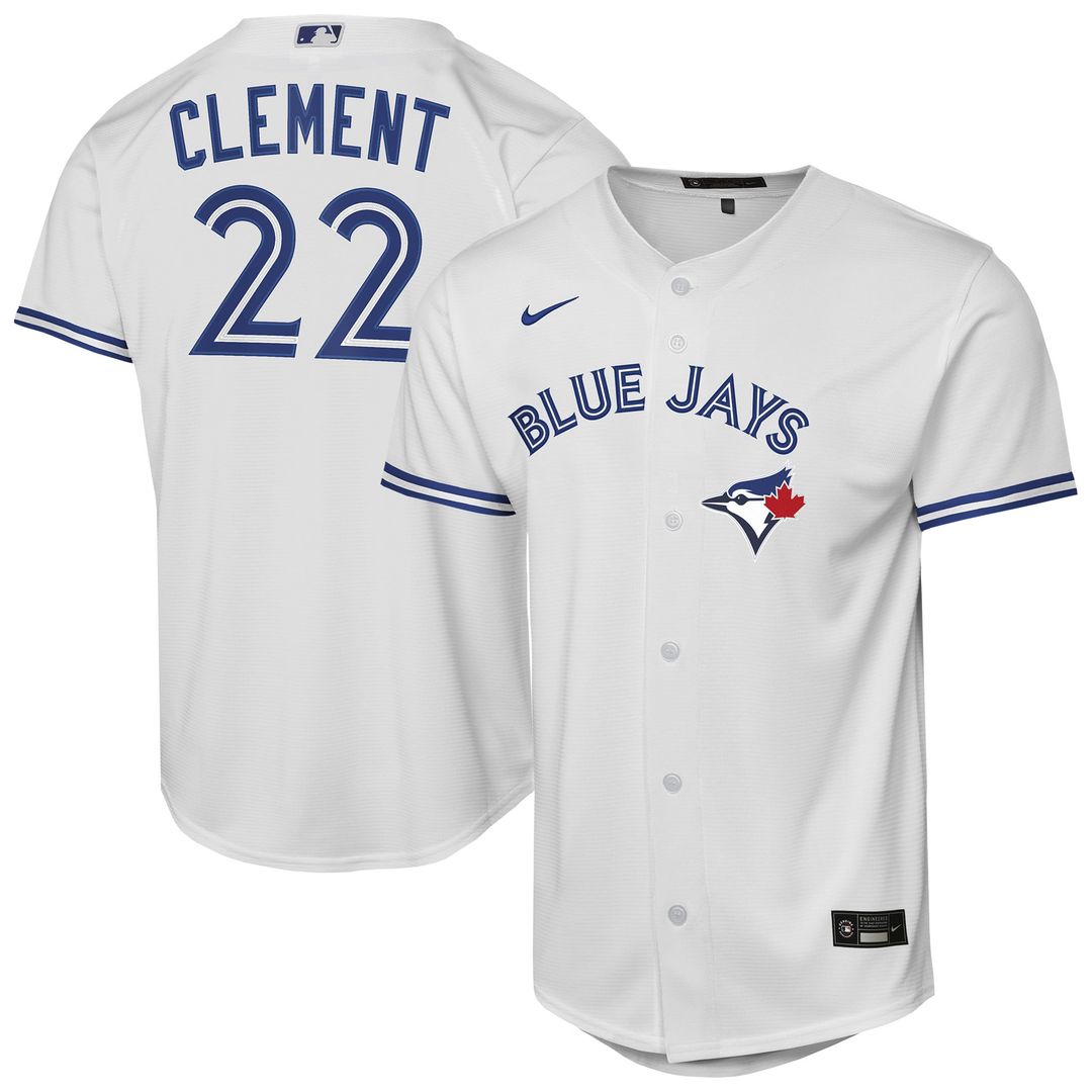 Ernie Clement Toronto Blue Jays Youth Home Baseline Jersey - White