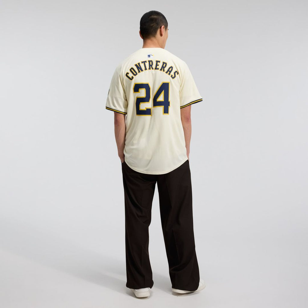 William Contreras Milwaukee Brewers Home Limited Player Jersey - Cream