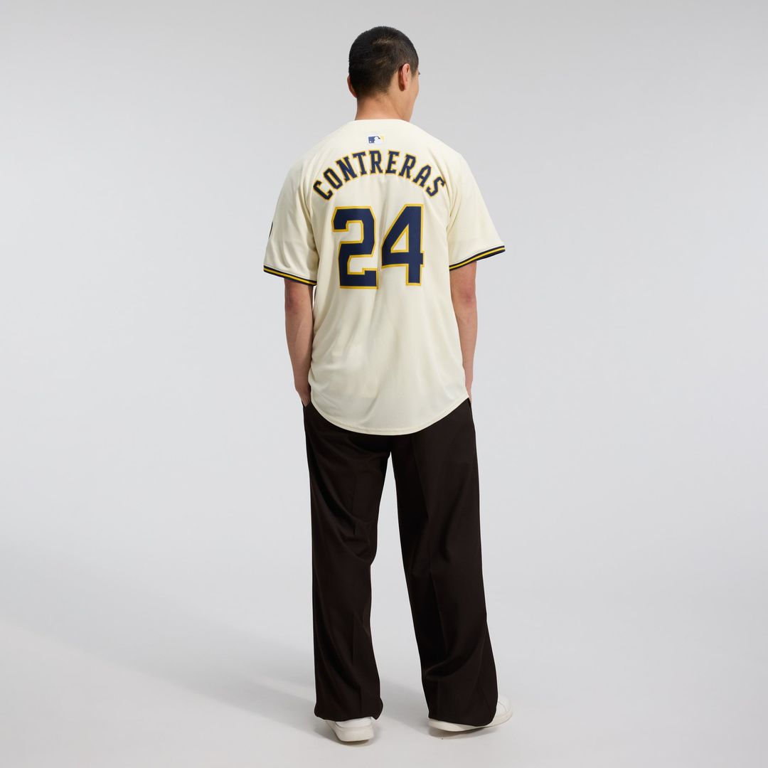 William Contreras Milwaukee Brewers Home Limited Player Jersey - Cream