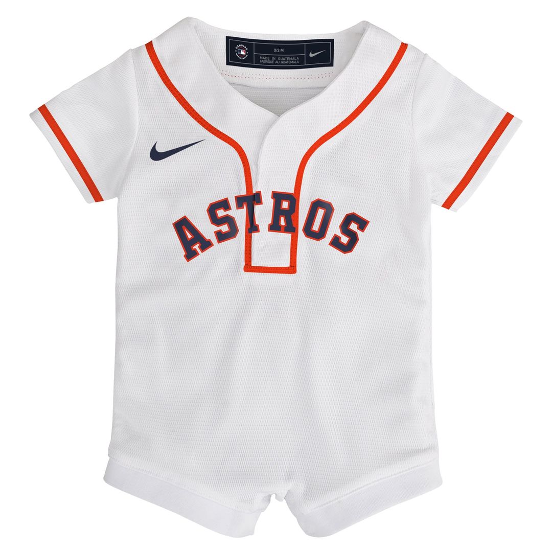 Houston Astros Newborn Home Replica Romper Jersey - White