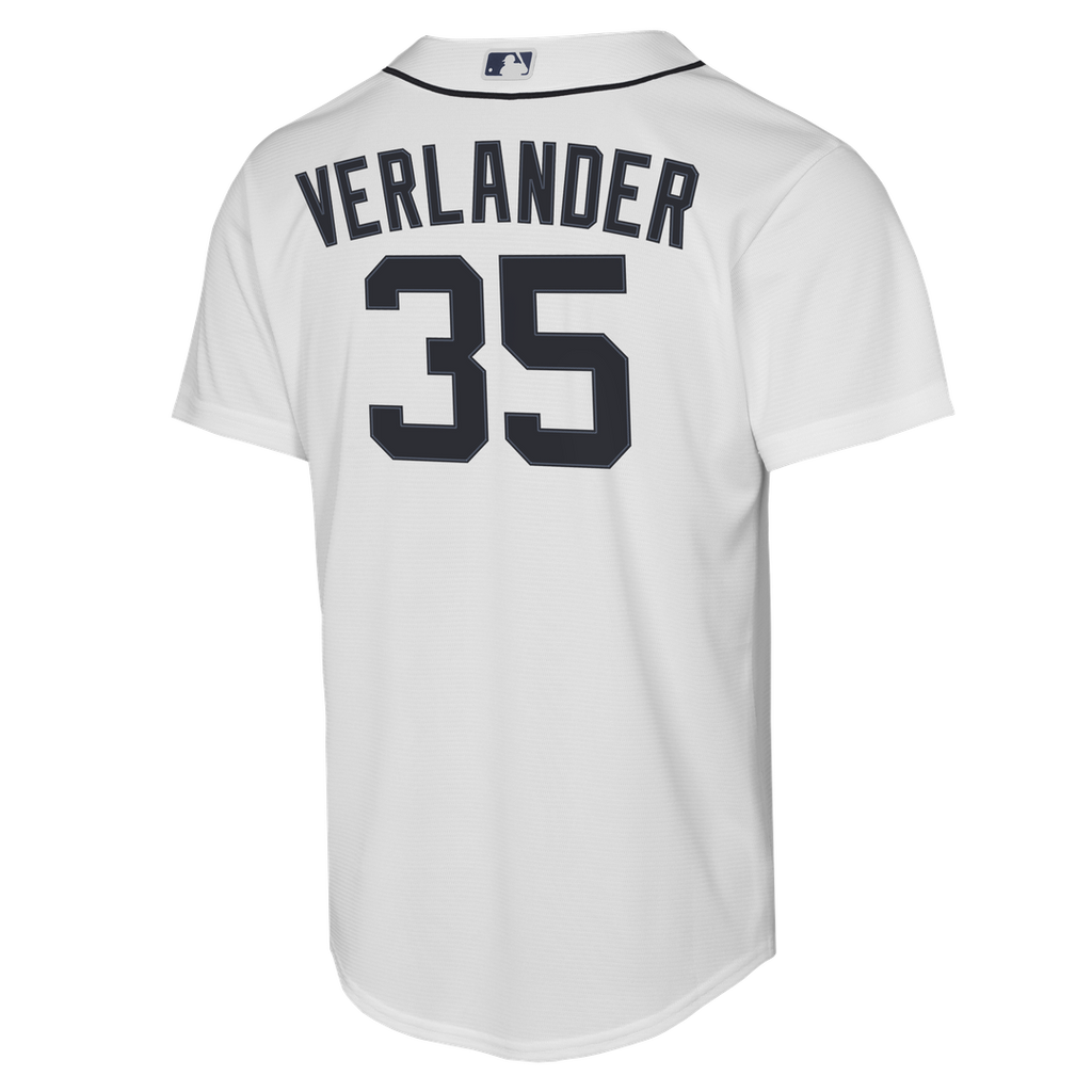 Justin Verlander Detroit Tigers Youth Home Replica Jersey - White