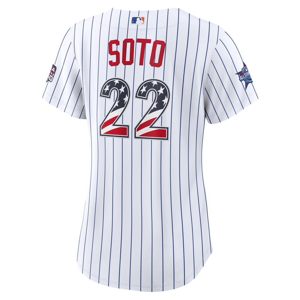 2026 All - Star Edition Stars & Stripes Women's New York Mets Juan Soto White Stadium Jersey