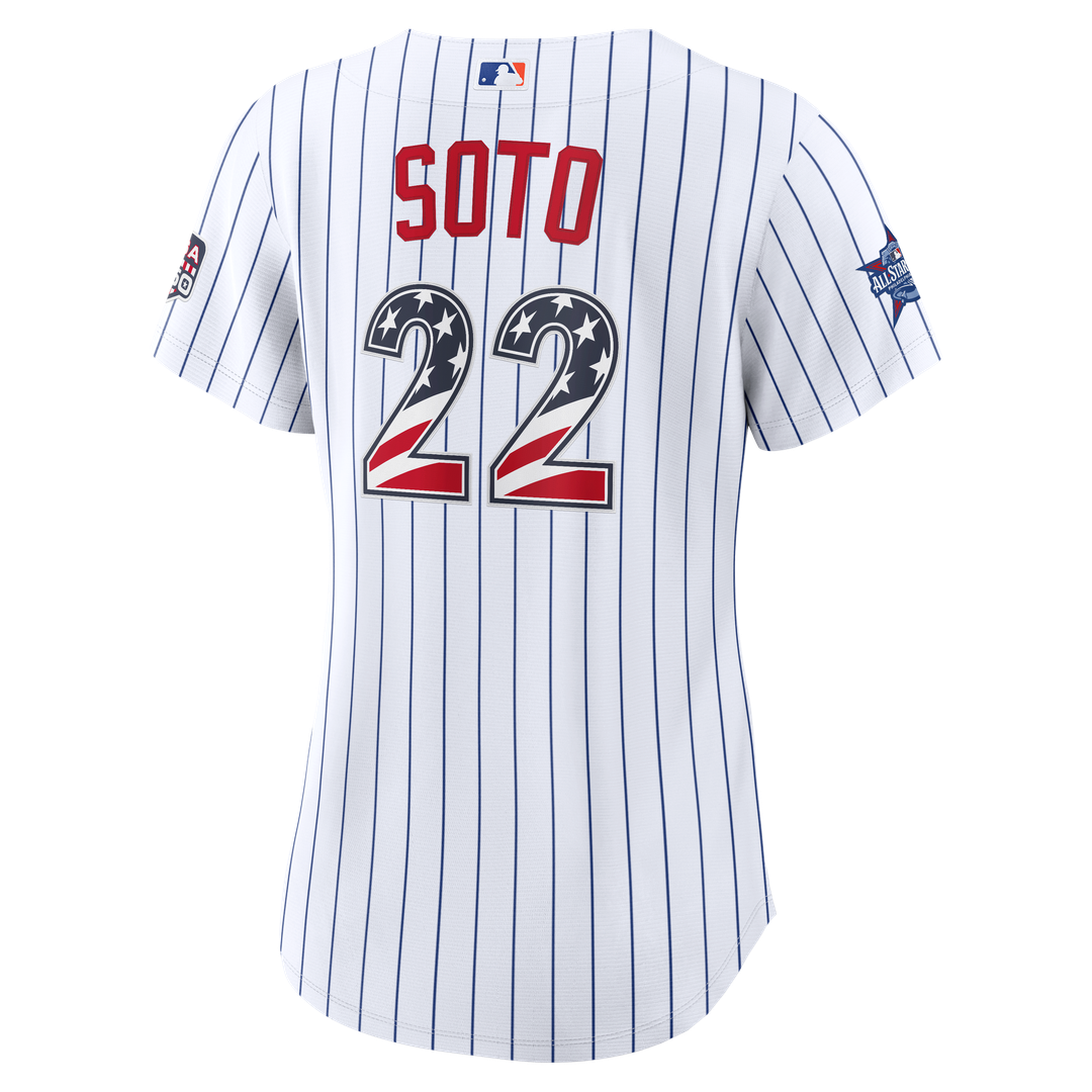 2026 All - Star Edition Stars & Stripes Women's New York Mets Juan Soto White Stadium Jersey