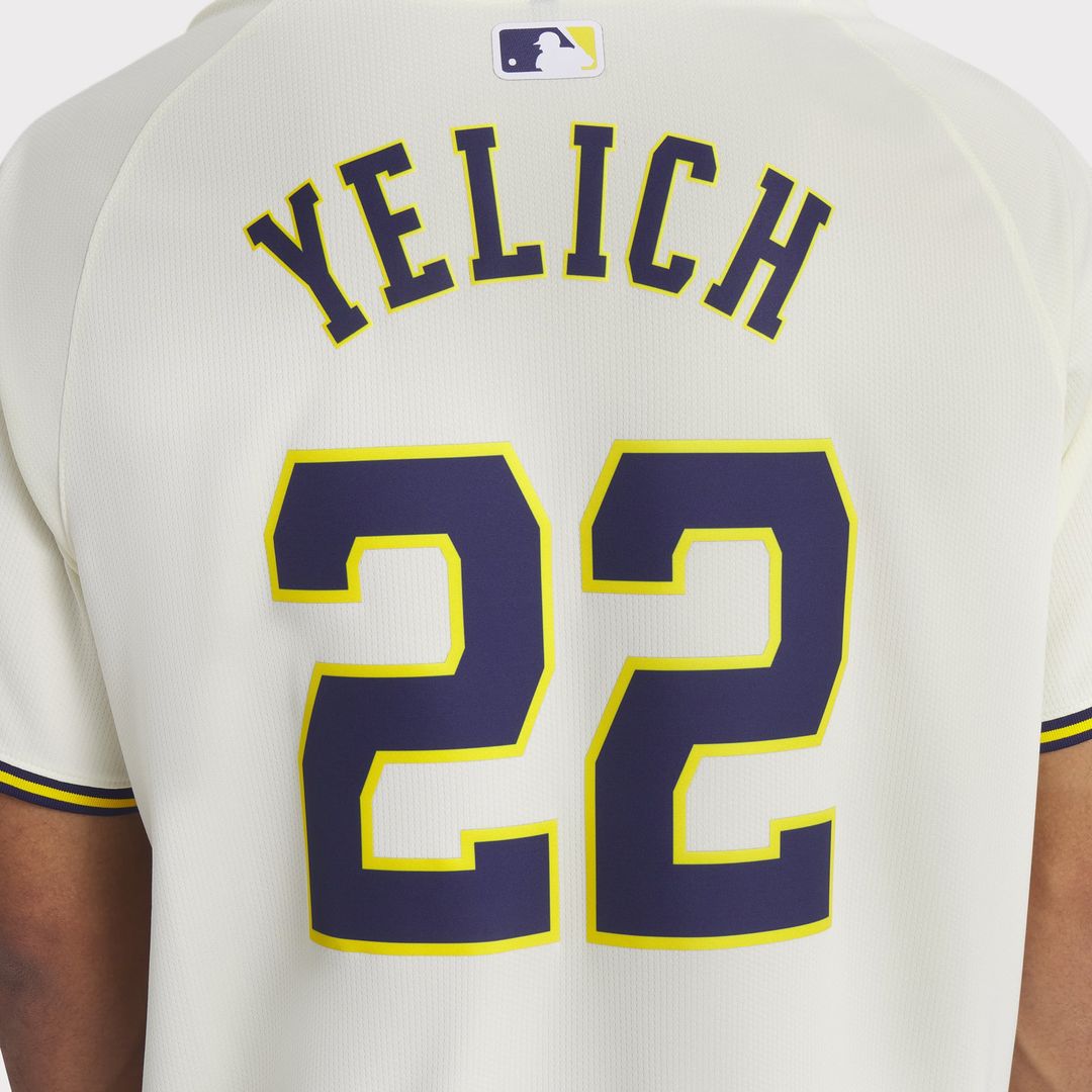 Christian Yelich Milwaukee Brewers Home Limited Player Jersey - Cream