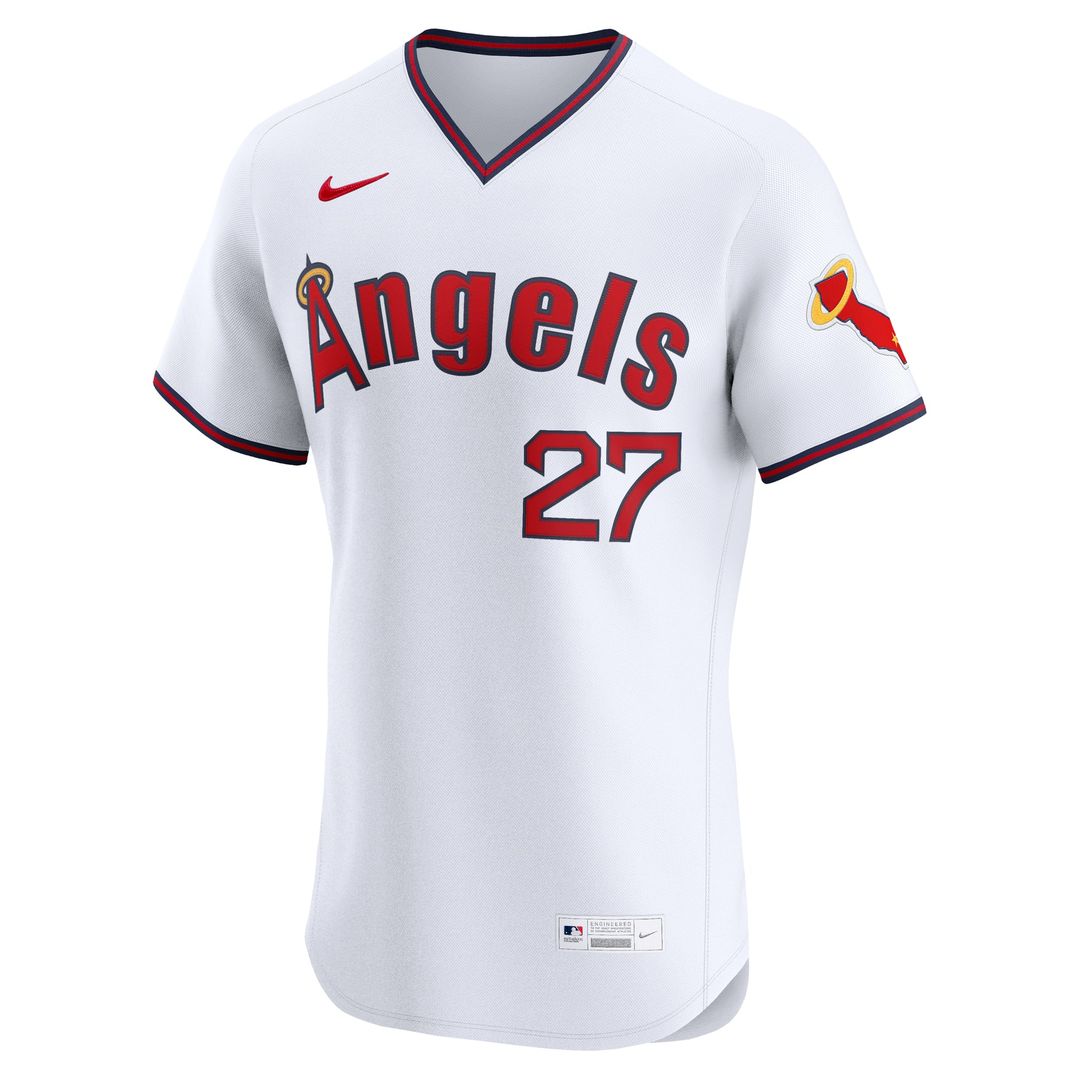 Mike Trout Los Angeles Angels Alternate 2 Elite Jersey - White