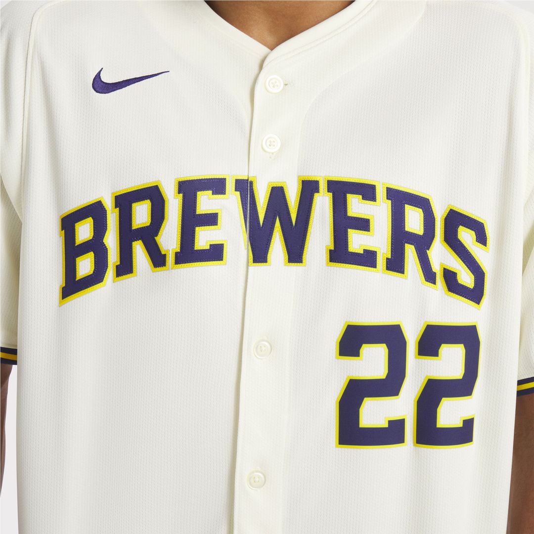 Christian Yelich Milwaukee Brewers Home Limited Player Jersey - Cream
